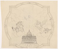 Proposal for a church ceiling painting, Konrád Svestka