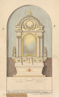 Proposal for a side altar for the parish church in uzhhorod, Konrád Svestka