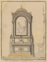 Proposal for a new side altar of st., Konrád Svestka