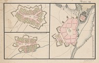 Plans of three fortified settlements