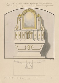 Proposal for an altar for a chapel, Konrád Svestka