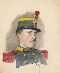 Portrait of a soldier, by László Mednyánszky