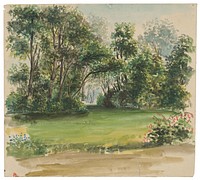 Park in strážky by László Mednyánszky