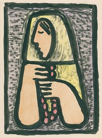Woman with a rosary by Mikuláš Galanda
