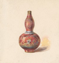 Vase with red base  by Friedrich Carl von Scheidlin