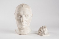 Death mask and hand of acad.