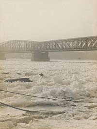 Ice floes on the danube in bratislava by Milos Dohnány