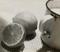 Lemons and a mug of milk by Milos Dohnány