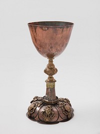 Renaissance chalice with putti relief