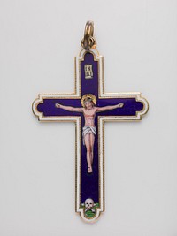 Enamelled hanging cross