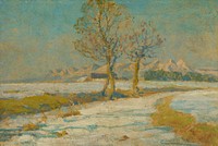 Winter landscape under the tatras by Lajos Csordák