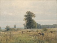 Landscape with trees by Lajos Csordák