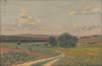 Landscape with dirt road by Ferdinand Katona