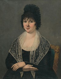 Portrait of a lady in black (zuzana steinhübelová, born mecznerová), Jan Rombauer