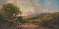 An idyllic landscape with an italian theme, Johann Varoni