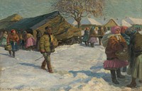 In winter in the village, Teodor Jozef Mousson