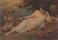 Female nude with a tiger, Julius éder