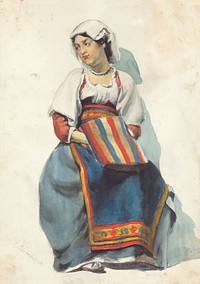 Woman from dalmatia ii., Vojtech Klimkovič