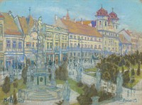 On hlavná street in košice by Konštantín Bauer