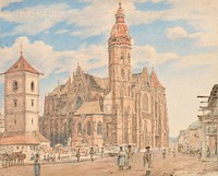 The square in front of the ko&scaron;ice cathedral, Jakob Alt
