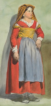 Woman in italian costume, Vojtech Klimkovič