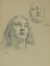 Study of female heads, Gyula Benczúr