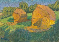 Landscape with stacks, Konstantin Kövári Kačmarik