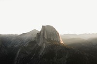 Yosemite mountain peak landscape, border background   psd