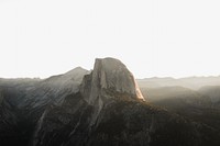 Yosemite mountain peak landscape, border background   image