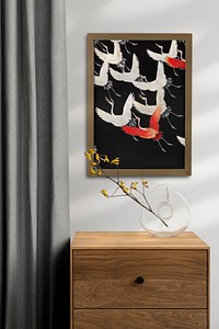 Photo frame mockup, realistic home decor psd