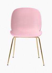 Chic dining chair psd mockup with brass legs