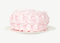 Rose cake collage element psd