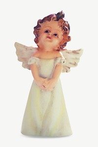 Angel statue collage element psd