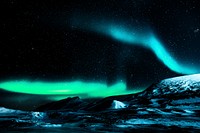 Arctic northern lights background, aesthetic nature image
