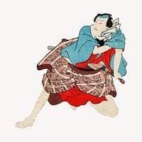 Doguya Jinza Hokaibo Bokon Shimobe Gunsuke, Japanese ukiyo-e woodblock print by Utagawa Kuniyoshi. Remixed by rawpixel.
