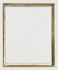 Vintage gold picture frame mockup illustration