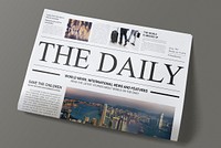 The daily news newspaper mockup