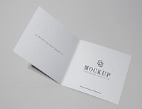 Foldable card or brochure mockup