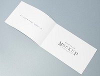 Foldable card or brochure mockup