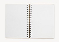 Opened off white ruled notebook