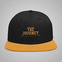 Black cap mockup psd headwear accessory