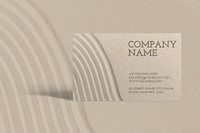 Minimal business card mockup psd with sand texture in wellness concept