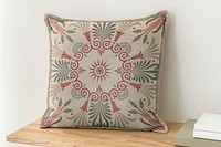 Cushion cover psd mockup, ethnic home decor