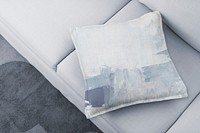 Cushion cover psd mockup, home decor textile 