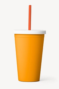 Orange tumbler mockup psd