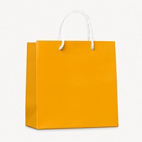 Yellow shopping bag mockup psd