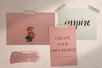 Paper poster template set illustration