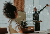 Businessman presenting in a meeting