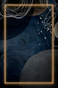 Gold frame, dark abstract background