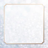 Gold frame, silver glitter background, celebration design